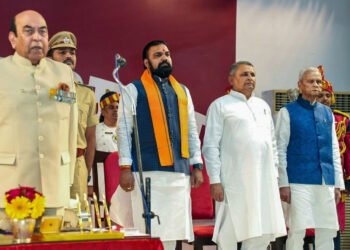 सम्राट चौधरी ने ली बिहार के मुख्यमंत्री पद की शपथ : बिजेंद्र यादव और विजय बने डिप्टी सीएम