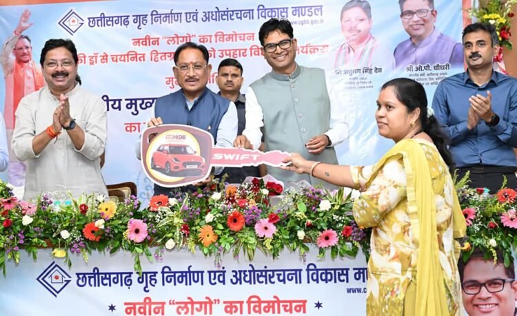 मुख्यमंत्री साय ने छत्तीसगढ़ गृह निर्माण के नए लोगो का किया विमोचन : लकी ड्रा के विजेताओं को पुरस्कार बांटे