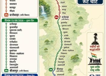 बस्तर तिरंगा यात्रा में उपमुख्यमंत्री श्री विजय शर्मा होंगे शामिल