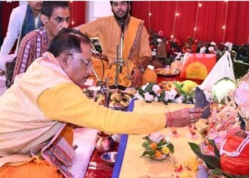 मुख्यमंत्री निवास में विराजे भगवान गणेश